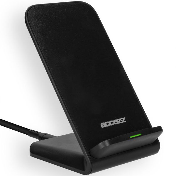 Accezz Qi Desk Wireless Charger für das iPhone 15 Pro - Kabelloses Ladegerät - 10 Watt - Schwarz