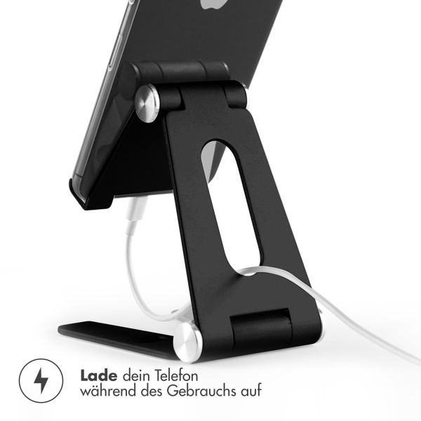 imoshion Handyhalterung für den Schreibtisch für das OnePlus Nord 2 - Tablethalter für den Schreibtisch - Verstellbar - Aluminium - Schwarz