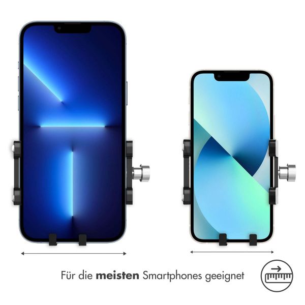 Accezz Handyhalterung Fahrrad für das iPhone 6s Plus - verstellbar - universell - Aluminium - schwarz