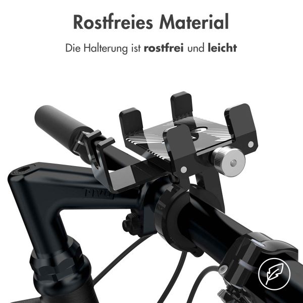 Accezz Handyhalterung Fahrrad für das iPhone 11 Pro Max - verstellbar - universell - Aluminium - schwarz