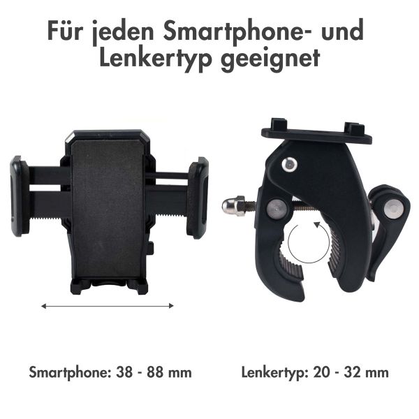 Accezz Handyhalterung für das Fahrrad für das iPhone 15 Pro - Verstellbar - Universell - Schwarz