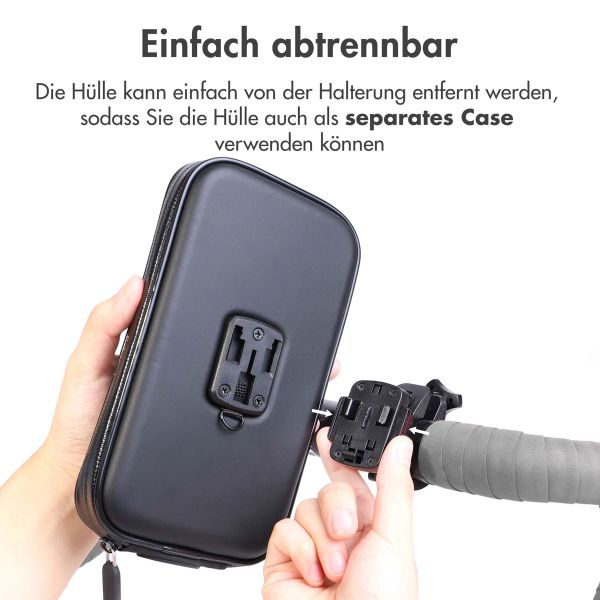 Accezz Handyhalterung Fahrrad für das iPhone 8 Plus - universell - mit Gehäuse - schwarz