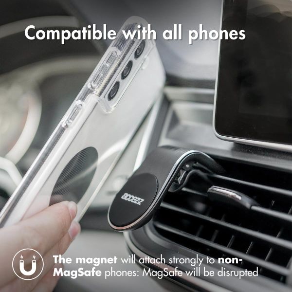 Accezz Handyhalterung für das Auto für das Samsung Galaxy S23 Plus - Universell - Lüftungsgitter - Magnetisch - Schwarz