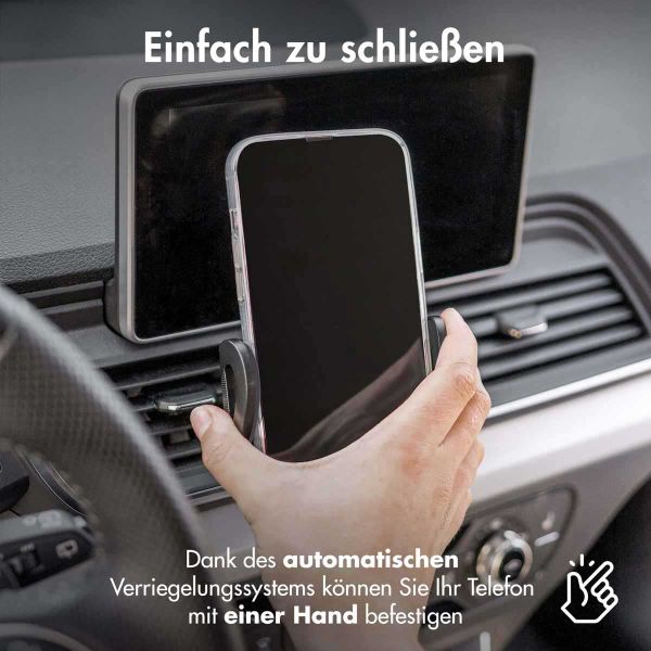 imoshion Handyhalterung für das Auto für das iPhone 13 Pro – Verstellbar – Universell – Carbon – Lüftungsgitter – Schwarz