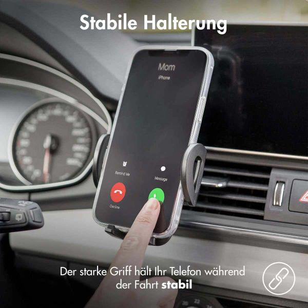 imoshion Handyhalterung für das Auto für das Samsung Galaxy S20 – Verstellbar – Universell – Carbon – Lüftungsgitter – Schwarz