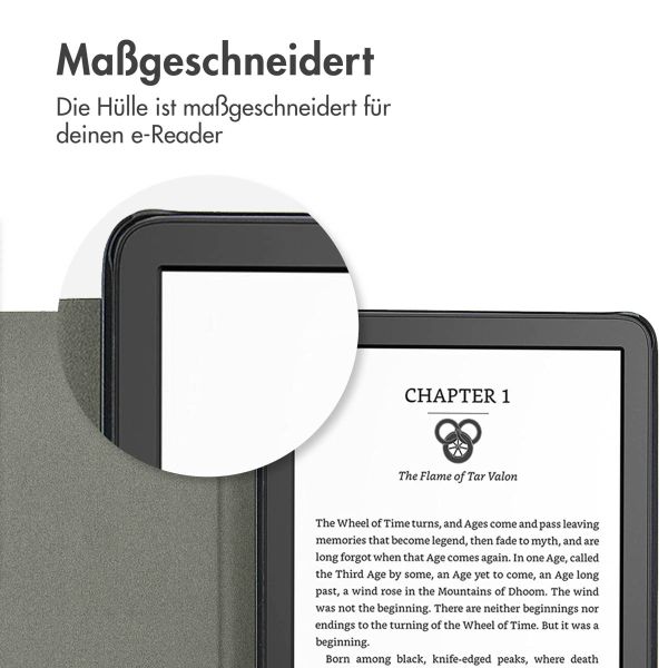 imoshion Canvas Sleepcover Klapphülle für das Amazon Kindle (2022) 11th gen - Peach