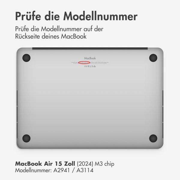 imoshion Teddy Hard Cover für das MacBook Air 15 Zoll (2023) / Air 15 Zoll (2024) M3 chip - A2941 / A3114 - Matcha Green