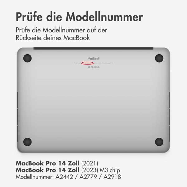 Selencia Cover mit gewebter Oberfläche für das MacBook Pro 14 Zoll (2021) / Pro 14 Zoll (2023) M3 chip - A2442 / A2779 / A2918 - Rosa