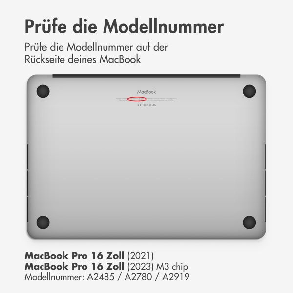 Selencia Cover mit gewebter Oberfläche für das MacBook Pro 16 Zoll (2021) / Pro 16 Zoll (2023) M3 chip - A2485 / A2780 / A2919 - Grau