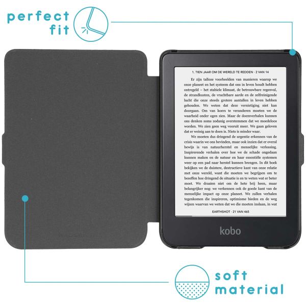 imoshion Design Slim Hard Case Sleepcover für das Kobo Clara 2E / Tolino Shine 4 - Flowers Distance