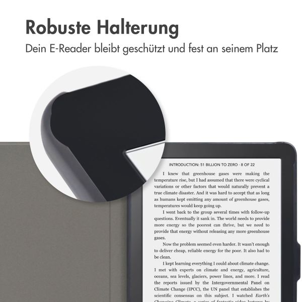 imoshion Design Slim Hard Case Sleepcover für das Kobo Clara 2E / Tolino Shine 4 - White Graphic