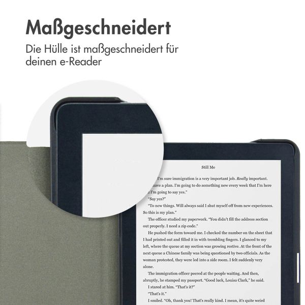 imoshion Canvas Sleepcover Klapphülle für das Kobo Clara HD - Glitter Gold