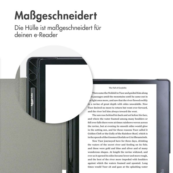 imoshion Canvas Sleepcover Klapphülle für das Kobo Elipsa 2E - Schwarz