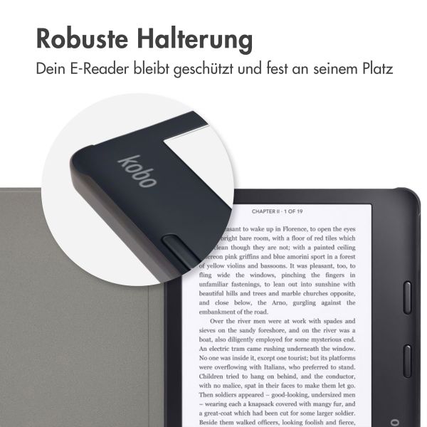 imoshion Design Slim Hard Sleepcover mit Stand für das Kobo Libra 2 / Tolino Vision 6 - Green Panther