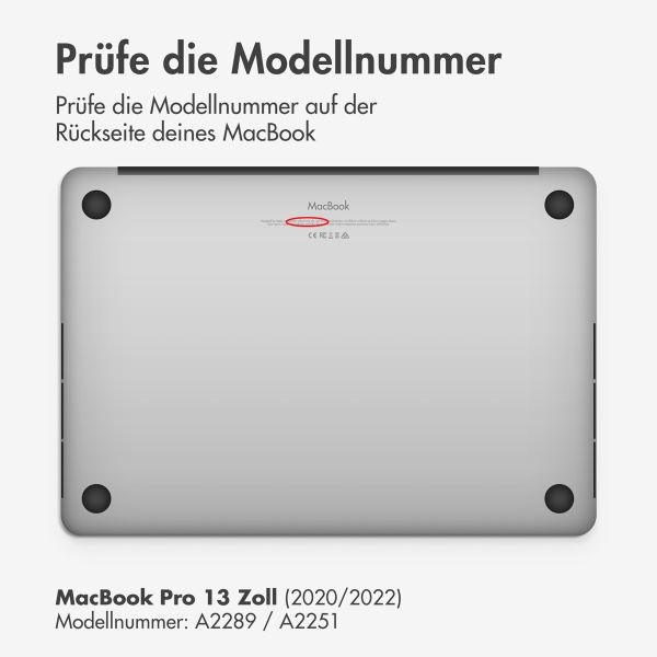 Selencia Cover mit gewebter Oberfläche für das MacBook Pro 13 Zoll (2020 / 2022) - A2289 / A2251 - Beige