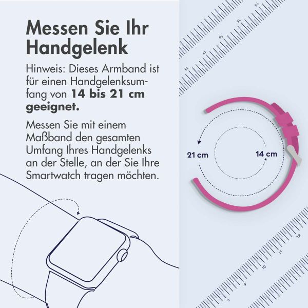 Accezz Glänzendes Titanstahlarmband für die Apple Watch Series 1–9 / SE / Ultra (2) – 42/44/45/49 mm – Silber