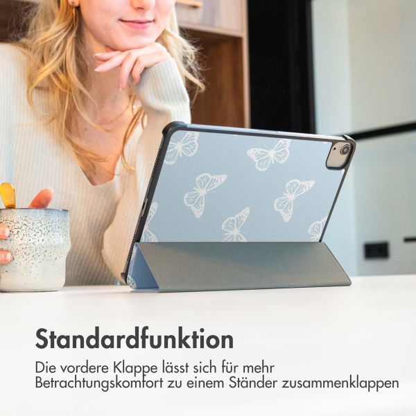 imoshion Design Trifold Klapphülle für das iPad 9 (2021) 10.2 Zoll / iPad 8 (2020) 10.2 Zoll / iPad 7 (2019) 10.2 Zoll - Butterfly