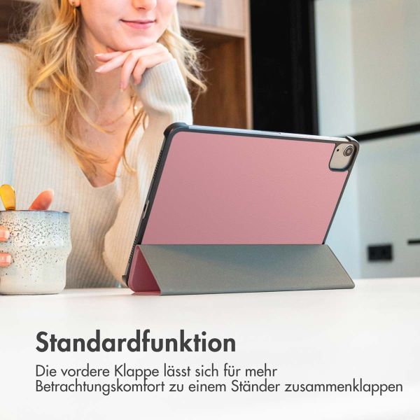 imoshion Design Trifold Klapphülle für das Samsung Galaxy Tab S9 11.0 Zoll - Floral Pink