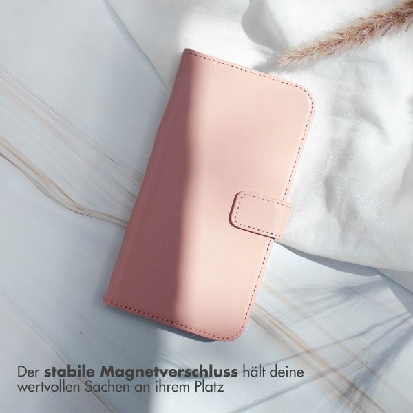 Selencia Echtleder Klapphülle für das iPhone 16 Pro Max - Dusty Pink