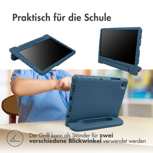 imoshion Schutzhülle mit Handgriff kindersicher für das Samsung Galaxy Tab A9 8.7 Zoll - Dunkelblau