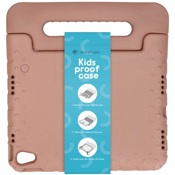 imoshion Schutzhülle mit Handgriff kindersicher für das iPad 10 (2022) 10.9 Zoll - Dusty Pink