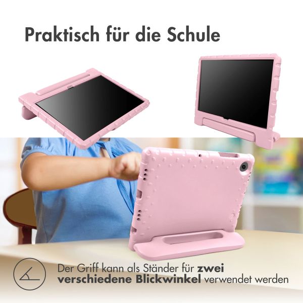 imoshion Schutzhülle mit Handgriff kindersicher für das Samsung Galaxy Tab A9 8.7 Zoll - Hellrosa