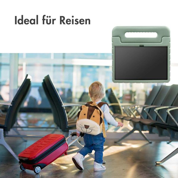 imoshion Schutzhülle mit Handgriff kindersicher für das Samsung Galaxy Tab A9 Plus - Olive Green