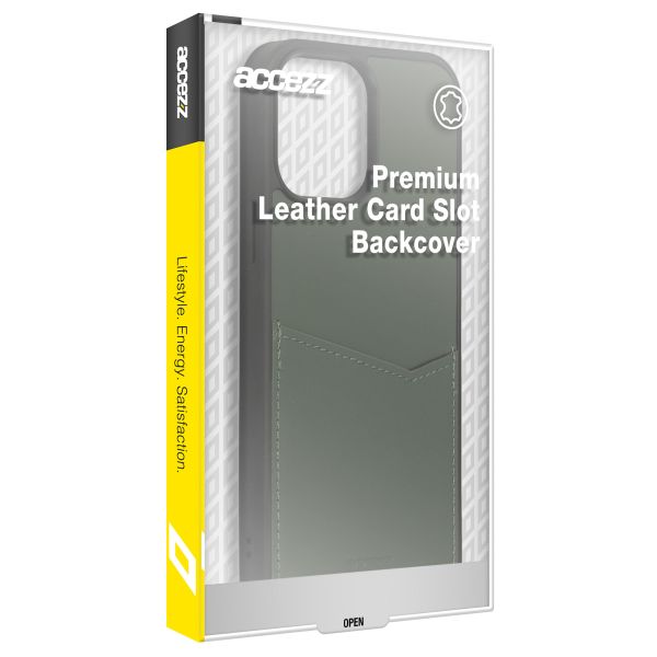 Accezz Premium Leather Card Slot Back Cover für das Samsung Galaxy S21 - Grün