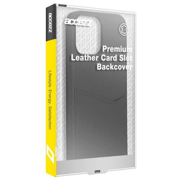 Accezz Premium Leather Card Slot Back Cover für das Samsung Galaxy S22 Plus - Schwarz