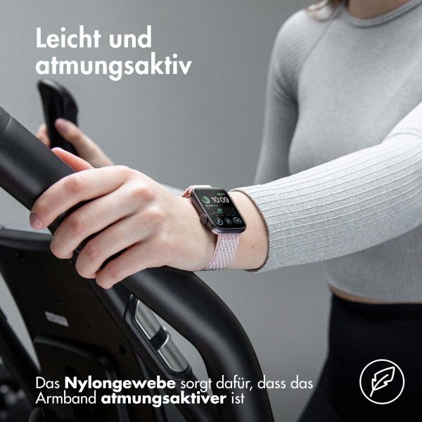 imoshion Elastische Nylonarmband für das Apple Watch Series 1-9 / SE - 38/40/41 mm / Series 10 - 42 mm - Rosa