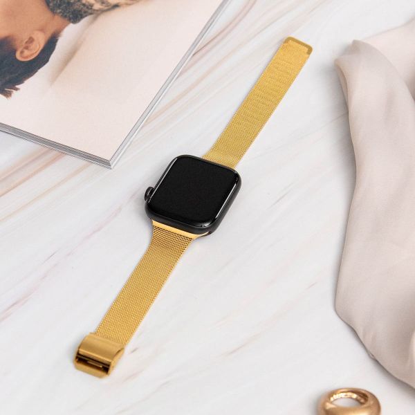 imoshion Mailändische Faltarmband für das Apple Watch Series 1-10 / SE / Ultra (2) - 42/44/45/46/49 mm - Gold