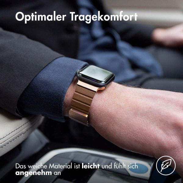 imoshion Magnetlederarmband für das Apple Watch Series 1-9 / SE - 38/40/41 mm / Series 10 - 42 mm - Braun