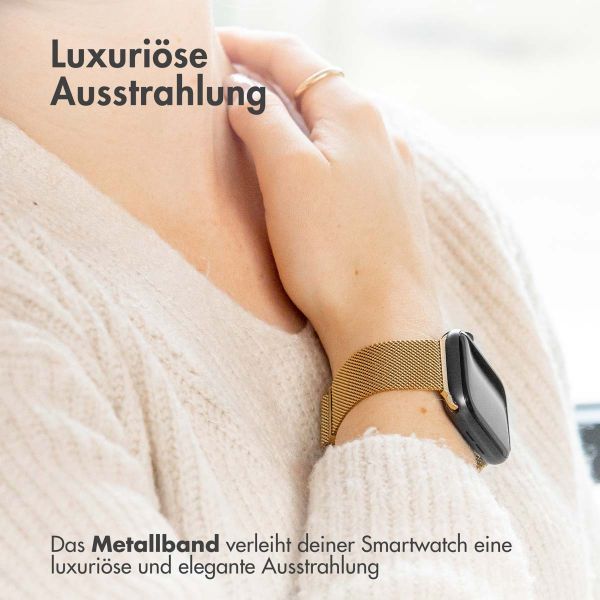 imoshion Mailändische Magnetarmband für die Apple Watch Series 1-9 / SE - 38/40/41 mm / Series 10 - 42 mm - Größe S - Gold