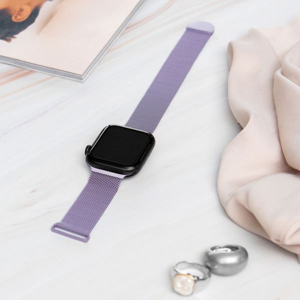 imoshion Mailändische Magnetarmband für die Apple Watch Series 1-10 / SE / Ultra (2) - 42/44/45/46/49 mm - Größe S - Violett