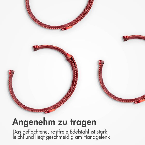 imoshion Mailändische Magnetarmband für die Apple Watch Series 1-9 / SE - 38/40/41 mm / Series 10 - 42 mm - Größe M - Rot