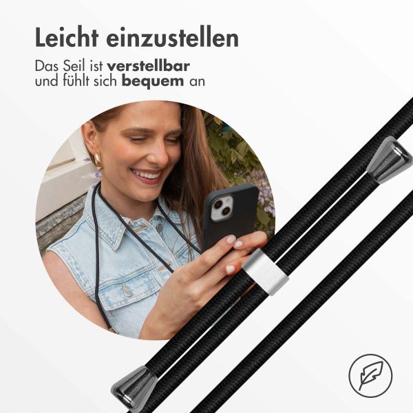 imoshion Silikonhülle mit Band für das iPhone 15 Pro Max - Schwarz