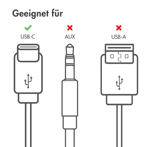 imoshion In-ear Kopfhörer - Kabelgebundene Kopfhörer - USB-C Anschluss - Weiß