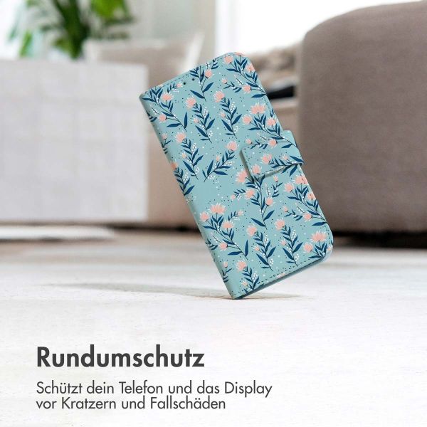 imoshion ﻿Design Klapphülle für das Samsung Galaxy S23 - Blue Flowers