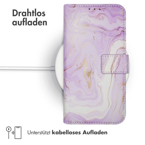 iMoshion Design Klapphülle für das Samsung Galaxy S24 Plus - Purple Marble