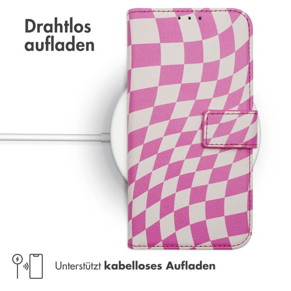 imoshion ﻿Design Klapphülle für das iPhone SE (2022 / 2020) / 8 / 7 / 6(s) - Retro Pink