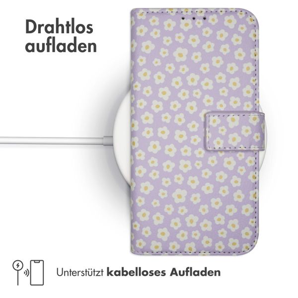 imoshion ﻿Design Klapphülle für das Samsung Galaxy A34 (5G) - White Daisy