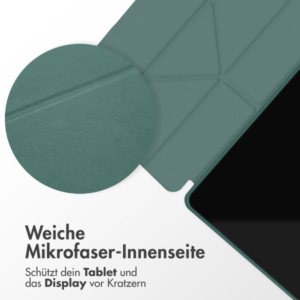 imoshion Origami Klapphülle für das iPad 9 (2021) 10.2 Zoll / iPad 8 (2020) 10.2 Zoll / iPad 7 (2019) 10.2 Zoll - Dunkelgrün