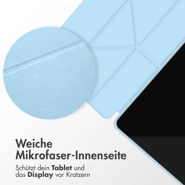 imoshion Origami Klapphülle für das iPad 9 (2021) 10.2 Zoll / iPad 8 (2020) 10.2 Zoll / iPad 7 (2019) 10.2 Zoll - Hellblau