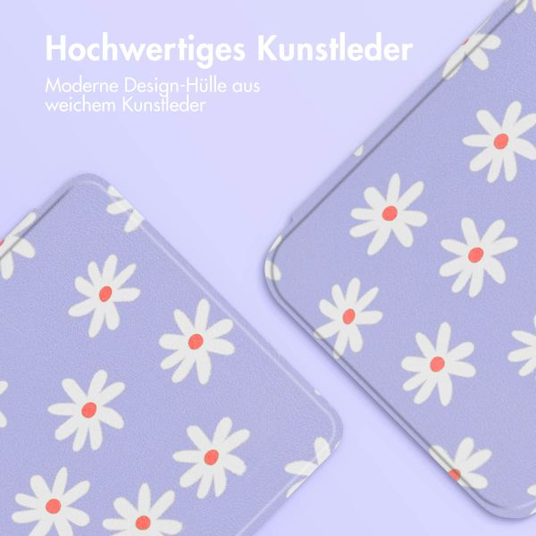 imoshion Design Slim Hard Case Sleepcover mit Stand für das Kobo Libra 2 / Tolino Vision 6 - Flowers Distance