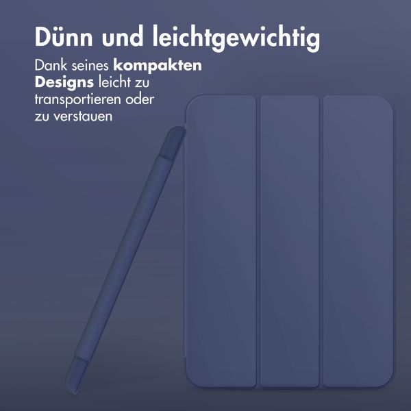 Accezz Smarte Klapphülle aus Silikon für das iPad 9 (2021) 10.2 / iPad 8 (2020) 10.2 / iPad 7 (2019) 10.2 - Dunkelblau