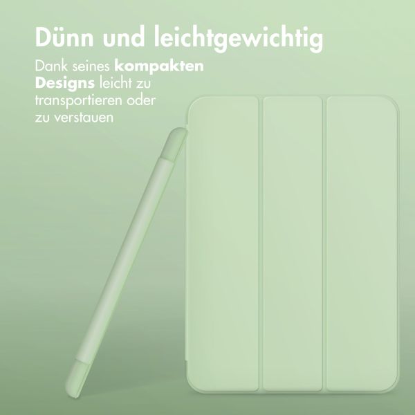 Accezz Smarte Klapphülle aus Silikon für das iPad 9 (2021) 10.2 / iPad 8 (2020) 10.2 / iPad 7 (2019) 10.2 - Hellgrün