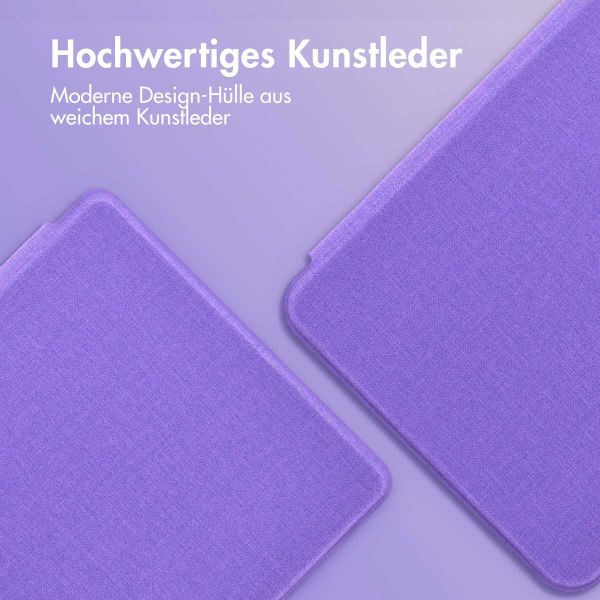 imoshion Canvas Sleepcover Klapphülle für das Amazon Kindle (2022) 11th gen - Violett