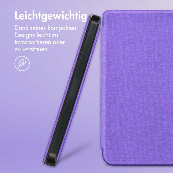 imoshion Canvas Sleepcover Klapphülle für das Kobo Clara HD - Violett