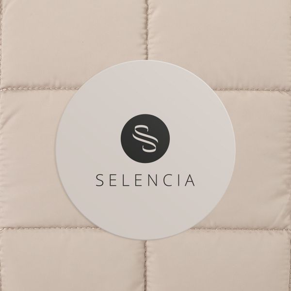 Selencia Puffy Laptop Hülle 15-16 Zoll - Laptop Sleeve - Beige