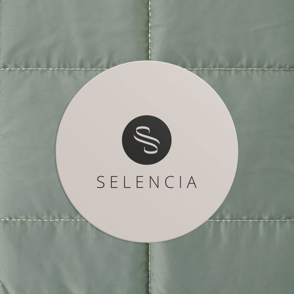 Selencia Puffy Laptop Hülle 13-14 Zoll - Laptop Sleeve - Sage Green